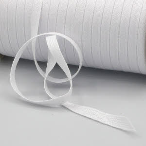 Baumwollbobbinsband in weiß 5 mm breit