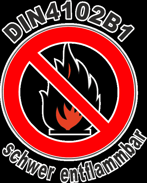 Permanent schwer entflammbar nach DIN4102B1