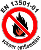 Schwer entflammbar nach EN 13501-01