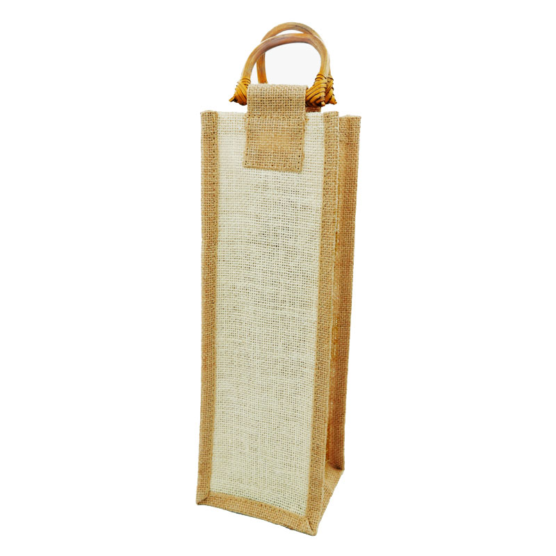 Flaschentasche einzlen ohne Fenster aus Jute