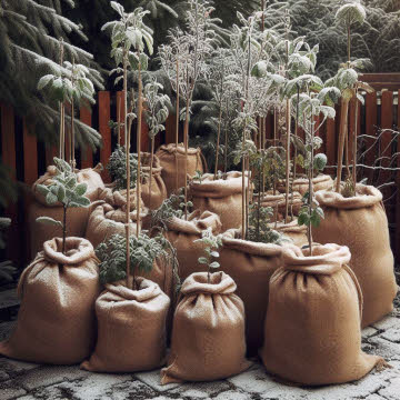 Winterschutz bei Pflanzen