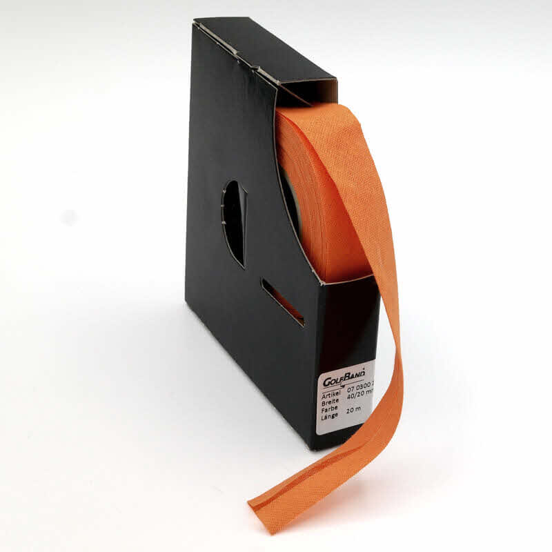 Baumwoll Schrägband Einfassband 20/40 mm gefalzt – 100 % Baumwolle, viele Farben