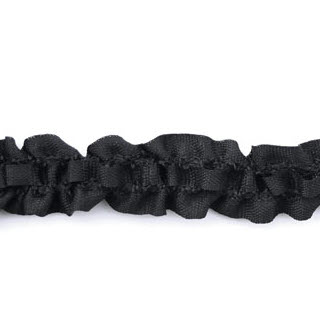 Kräuselband, Gardinenband, schwarz 23 mm breit