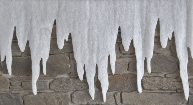 Eiszapfenvlies, Wattevlies Eiszapfen groß