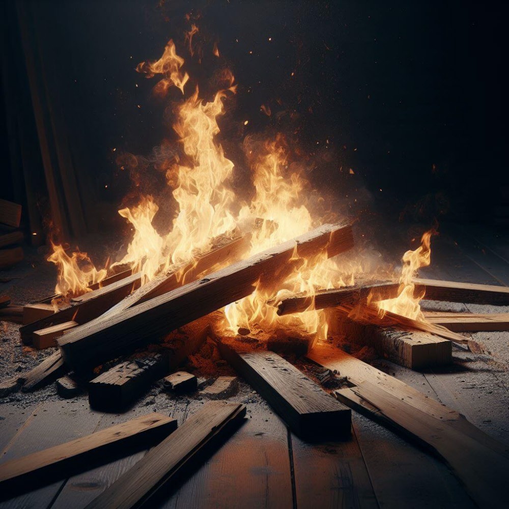 Hinweis zu Flammschutzmittel für rohes Holz