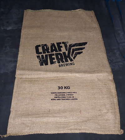 Jutesack mit Druck Craftwerk