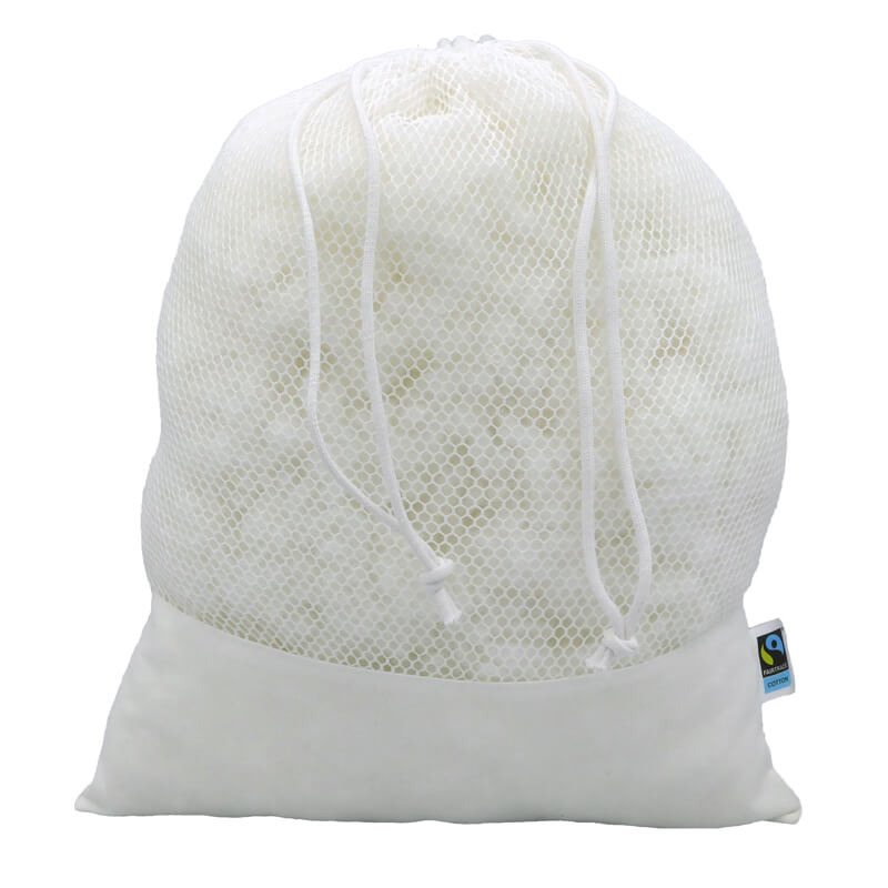 Nesselsack mit Netzeinsatz weiß