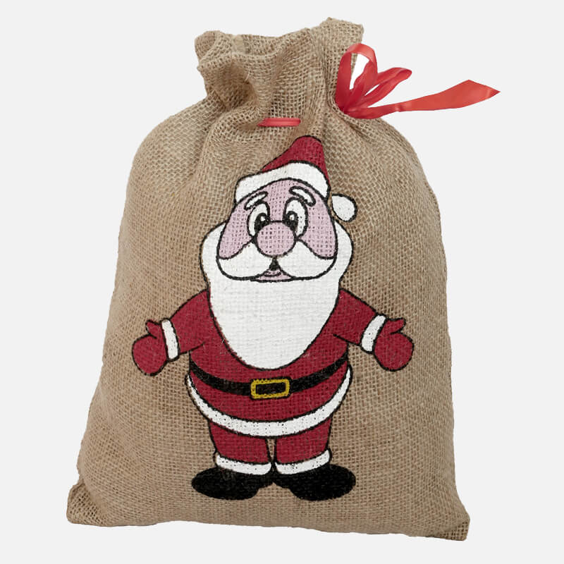 Jutesack mit Aufdruck Nikolaus 33 x 24 cm
