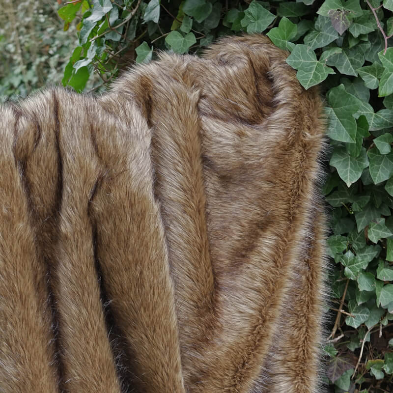 Langhaarfell ca. 65 mm Flor Bär, Schäferhund, Wolf beige meliert ca. 150 cm breit