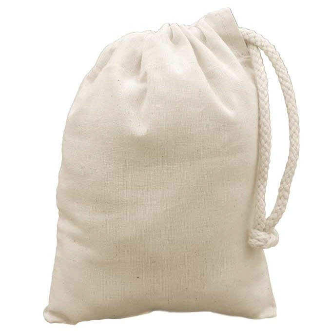 Nesselsack Baumwolle roh 20 x 14 cm mit Kordel
