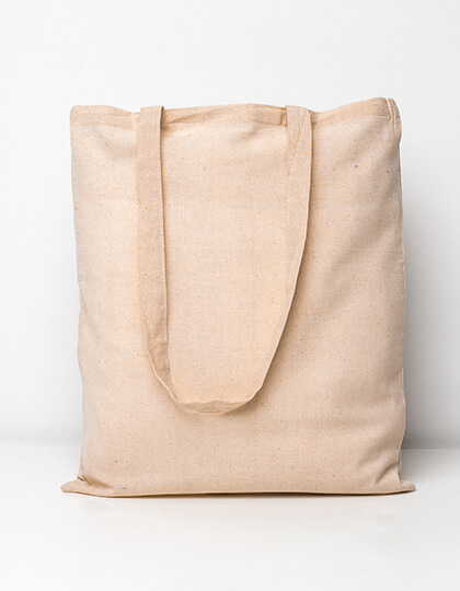 Baumwolltasche BASIC aus Nessel ca. 41 x 38 cm mit langem Henkel