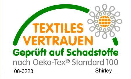 Oeko-tex Standard 100 Prüfziffer 08-6223 Shirley