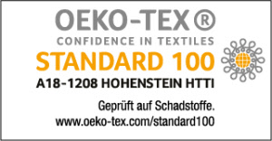 STANDARD 100 by OEKO-TEX ®️  A18-1208 Hohenstein