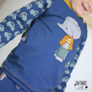 Tiny Trends & Me auf French Terry blau Elephant