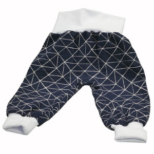 Beispiel Babypumphose mit weißen Bündchen