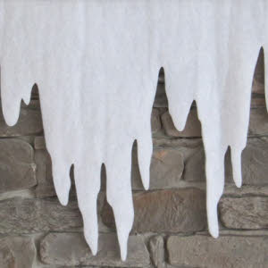 Eiszapfenbordüre Eiszapfenvlies, Wattevlies Eiszapfen groß