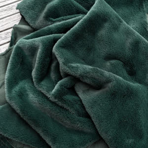 Farbe petrolgrün. Fellplüsch 100 % Polyester