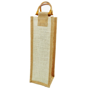 Flaschentasche einzlen ohne Fenster aus Jute