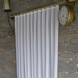 Gardinen-Stores weiß 3700, 300 cm Höhe Trevira CS flammenhemmend DIN4102B1 mit Bleiband,