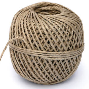 Jutekordel, Jutegarn poliert, 2 mm natur