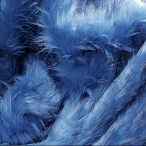 Langhaarfell ca. 90 mm Flor, jeansblau mit schwarz ca. 150 cm breit