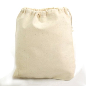 Nesselsack 20 x 17 cm Baumwolle mit Kordel