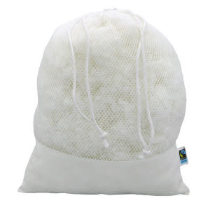 Nesselsack mit Netzeinsatz weiß