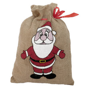 Jutesack mit Aufdruck Nikolaus 33 x 24 cm