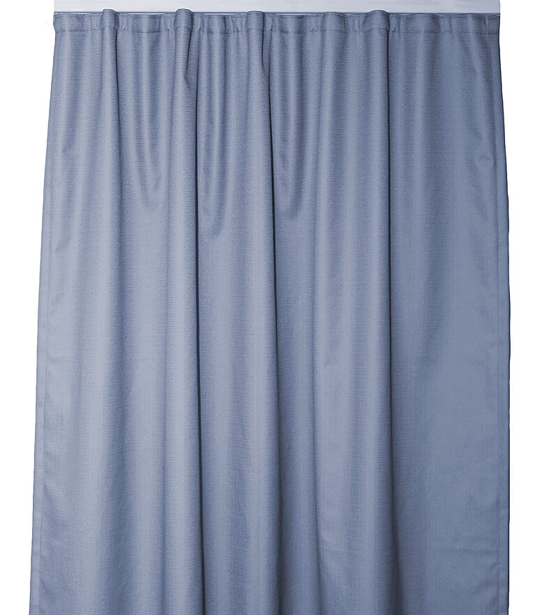 100 % llichtdicht beschichteter Verdunklungsstoff schwer entflammbar DIN4102B1. Farbe jeansblau 408